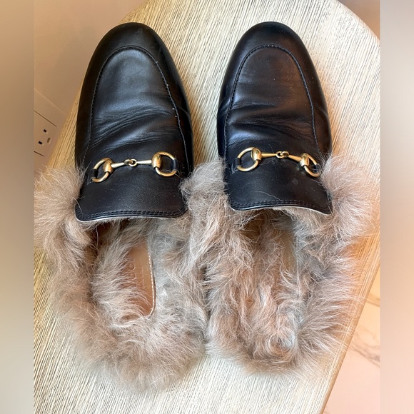 Gucci Princetown shearling leather mules - Picture 6 of 7